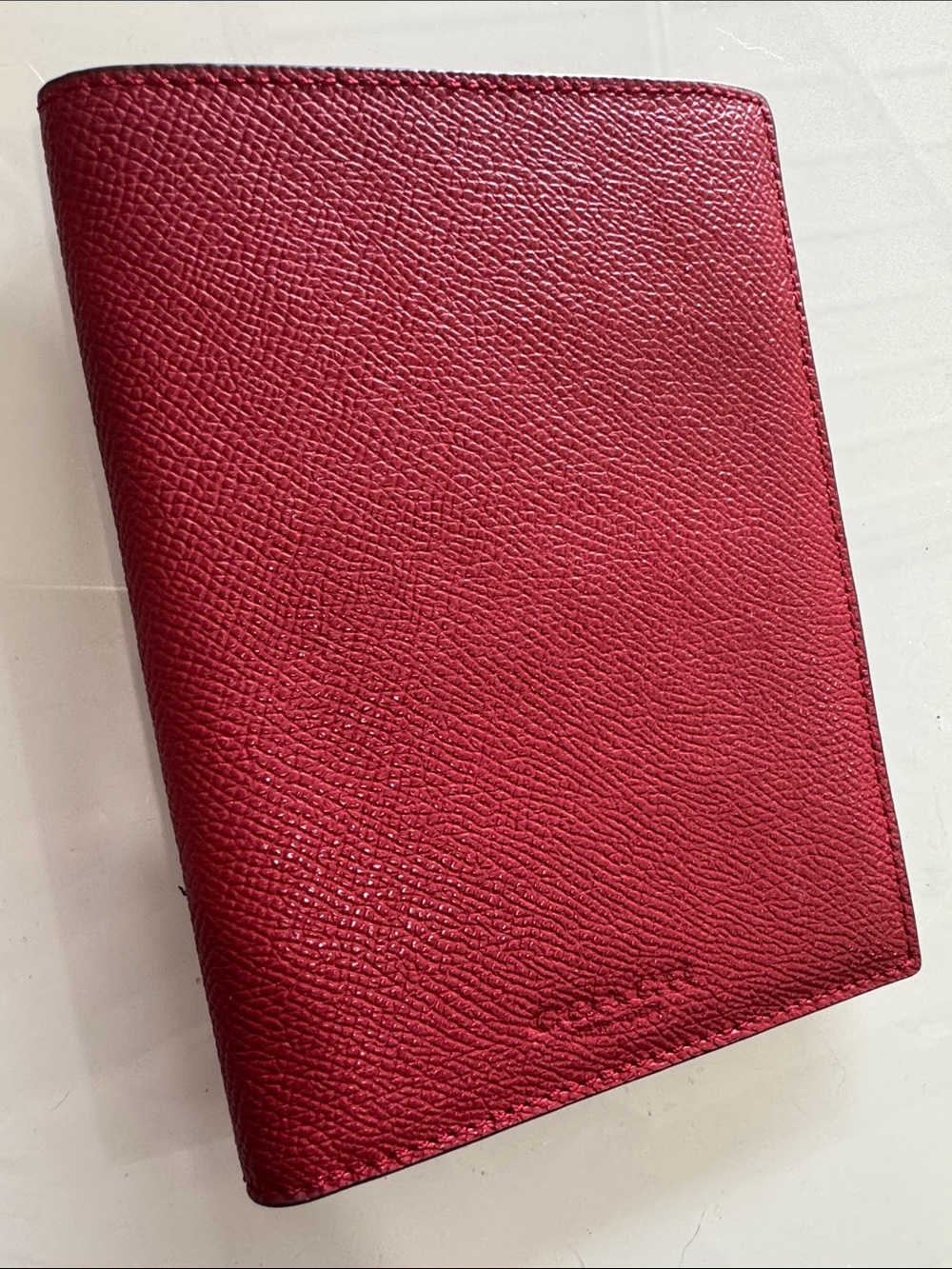Coach Red Leather Passport/Card Holder